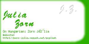 julia zorn business card